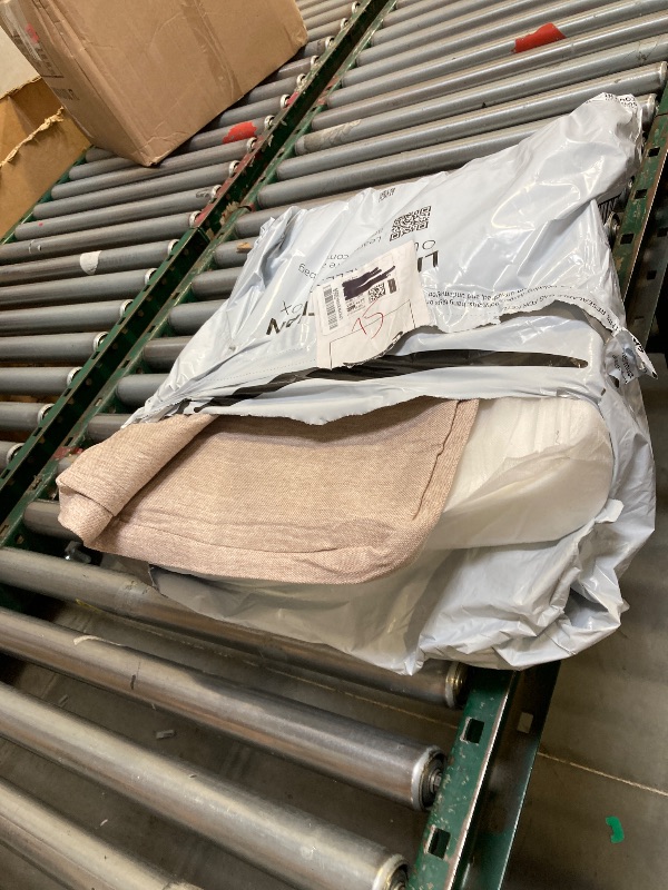 Photo 1 of AAAAAcessories D-Shaped Chair Cushions, 2" Thick Dining Chair Pads with Ties and Removable, Machine-Washable Cover, 17" x 16", Set of 4, Oatmeal Beige