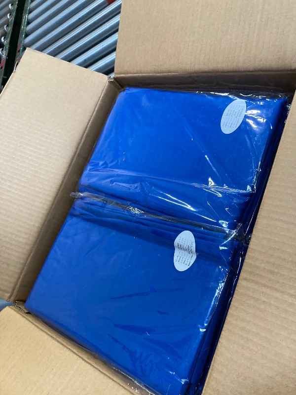 Photo 1 of REWOMC 10 Pack Round Tablecloths - 90 Inch Royal Blue Polyester Cover for Round Tables, Stain and Wrinkle Resistant Washable Fabric Cloth for Wedding Banquet Parties
