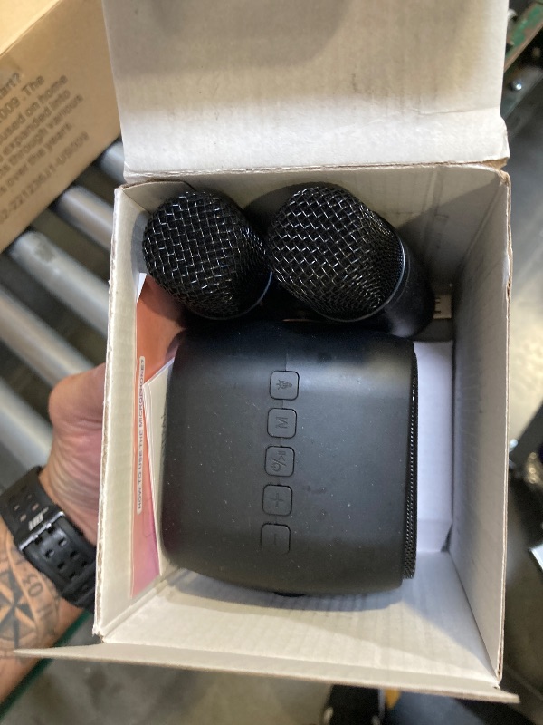 Photo 1 of Mini Karaoke Machine, Portable Bluetooth Karaoke Speaker with 2 Wireless Microphones and Party Lights for Kids and Adults, Birthday Gifts for Girls Boys Family Home Party