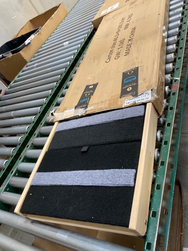 Photo 1 of  Upgrade 2-in-1 Pet Ramp Dog Stair,Folding Pet Stairs,Portable Dog Ramp for Small&Large Old Animals with Non-Slip Surface,Dog Ramp for Bed,Couch and Car,11.8" to 23.6" Height Adjustable(40×17.7) 