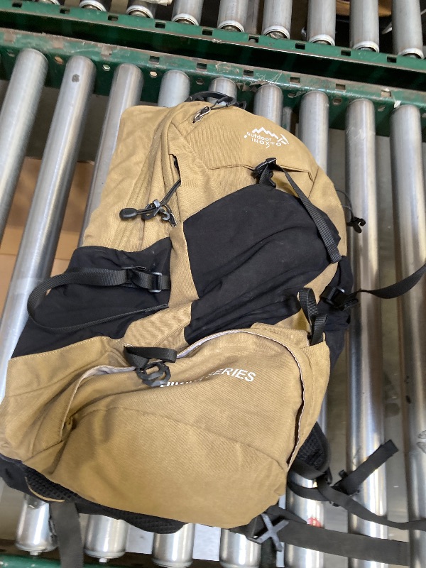 Photo 1 of  Hiking Backpack, Waterproof Hiking Daypack with 3L Water Bladder and Rain Cover, Lightweight Travel Camping Backpack for Men Women (Khaki) 