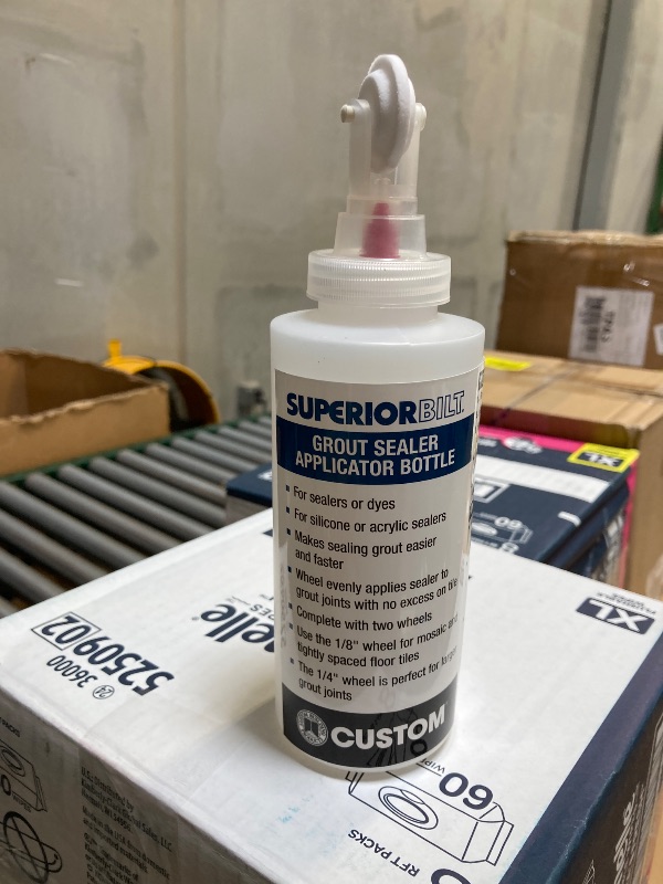 Photo 1 of 12 PACK Grout Sealer Bottle, with 1/8" and 1/4" Wide Rollers, SBR 