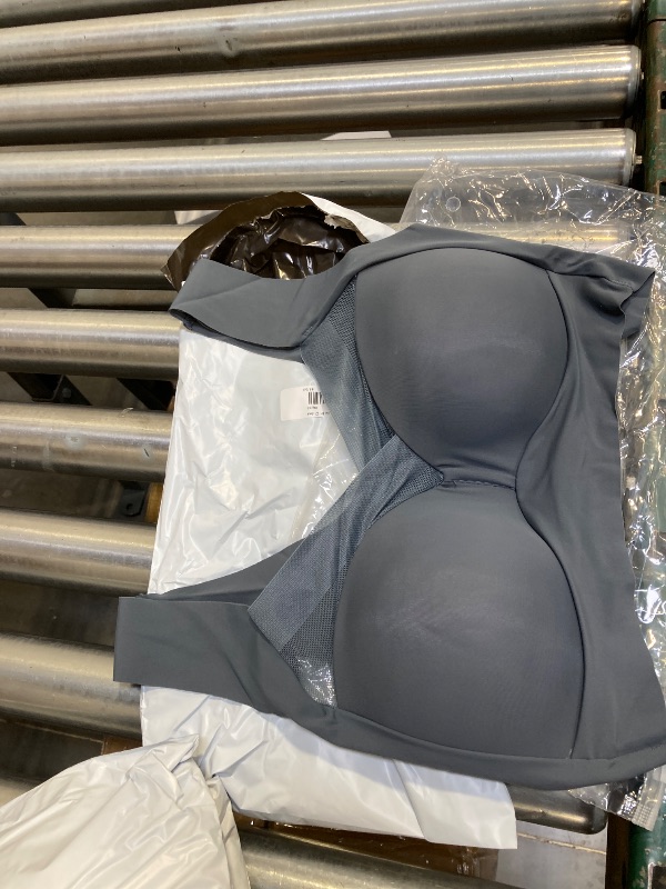 Photo 1 of  Bras for Older Women Seamless Wireless Posture Correcting Push Up Anti Sagging Full Coverage Ice Silk Bra MEDIUM 