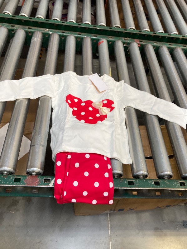 Photo 1 of  Cute Toddler Baby Girls Clothes Set Long Sleeve T-Shirt and Pants Kids 2pcs Outfits  3T 