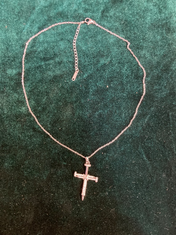 Photo 1 of Nail Cross Fine Pendant Necklace Small