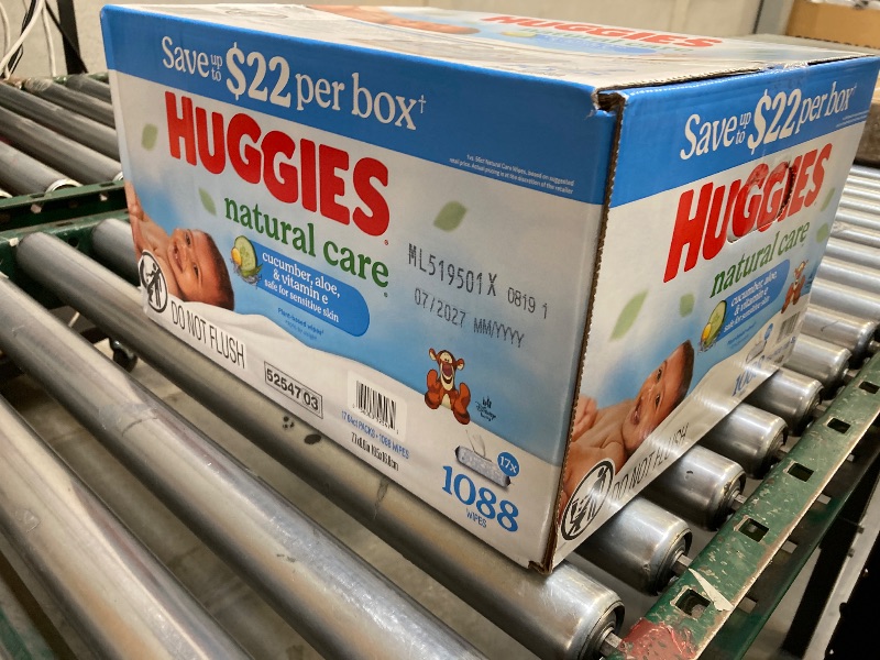 Photo 1 of exp date 07/2027--Huggies Natural Care Baby Wipe Refill, Refreshing Clean (1,088 Count)