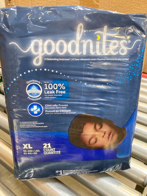 Photo 1 of Size XL--Goodnites Boys' Nighttime Underwear  21ct