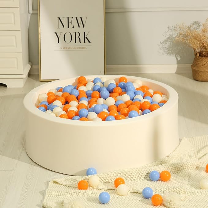 Photo 1 of Trendplay Plastic Balls for Ball Pits 2.2 Inch, Pack of 50 100 200 500 Hollow Balls, Perfect for Toddler Baby Pools,Party,Festival Decoration