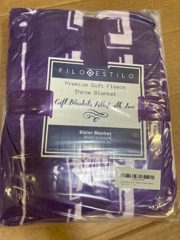 Photo 1 of FILO ESTILO Sisters Gifts from Sister Blanket, Mothers Day, Birthday Presents, Throw 60x50 Inches (Purple, Fleece)