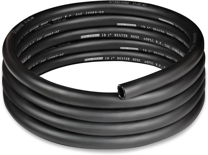Photo 1 of 1" Heater Hose Coolant Radiator Straight 60PSI SAE 20R3 10FT Black