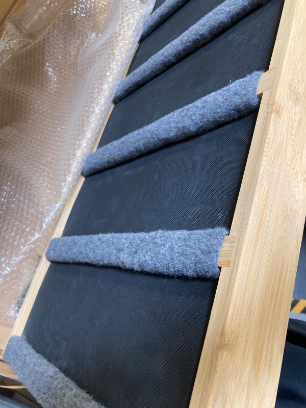 Photo 1 of AIMSEAL Dog Ramp for Bed - Extra Wide - Excellent Traction, Pet Ramp for Small Large Dogs to Get on Couch Car, Non-Slip Rubber Surface, 17’’W, Hold up to 200lb, Adjustable, Foldable