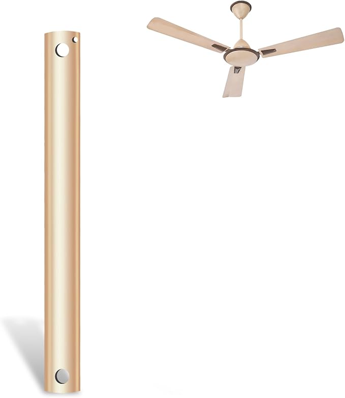Photo 1 of 48 inch Ceiling Fan Downrod with Extension Cord, 4-Foot White Ceiling Fan Extension Rod, 1-Inch OD, ceiling fan downrods for Various Fans (White, Not Threaded)