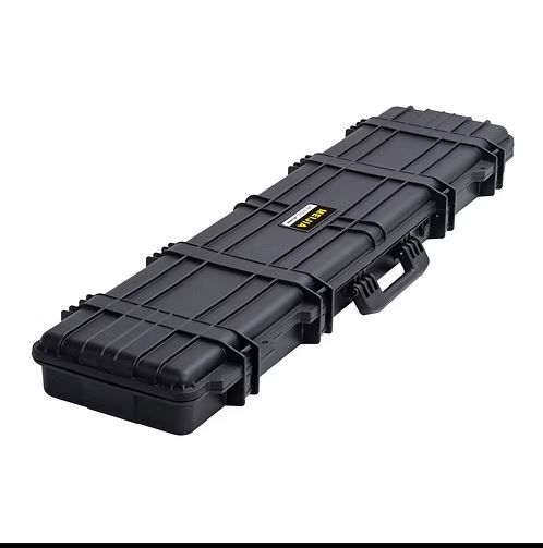 Photo 1 of MEIJIA Portable Waterproof All Weather Hard Rifle Case,Soft Handle Grip,Customizable Fit Foam Inserted,without wheels,Black
