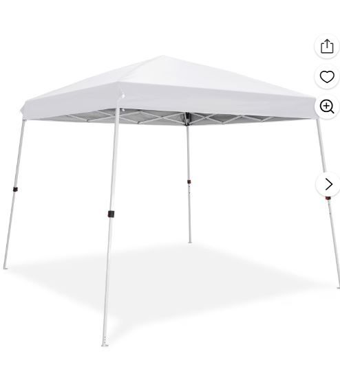 Photo 1 of EAGLE PEAK 10x10 Slant Leg Instant Outdoor Canopy Tent,White