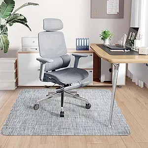 Photo 1 of Sycoodeal Office Chair Mat for Hardwood & Tile Floor, 36" x 48" Heavy Duty Computer Gaming Chair Mat for Rolling Chairs Non-Curve, Anti-Slip, Floor Protector for Home Office (Grey)