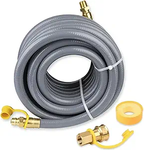 Photo 1 of 3/4 Inch Natural Gas Hose for Generator 15FT, Natural Gas Line Hose with Quick Connect Fittings, Flex Line for Grill, Generator, Heater, Indoor Outdoor Use