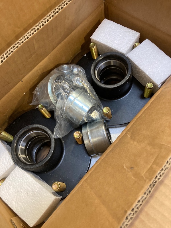 Photo 1 of Sets 3500lb Trailer Axle Trailer Hub Kit 5 Bolt 4.5",5×4.5 Trailer Hub fit 1-1/16" to 1-3/8" Tapered Trailer Spindle,Trailer Hub Assembly,Boat Trailer Hubs 5 Lug (Not Fit for Straight Spindle)