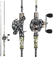 Photo 1 of Sougayilang BD Fishing Rod and Reel Combos, Spinning & Casting Fishing Combo,30Ton+24Ton Graphite 2 Pc Fishing Poles with SuperPolymer Handle, “S” Style Hook Keeper(1 Pack)
