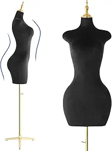 Photo 1 of Black Velour Female Mannequin Body Tripod Stand,Height Adjustable Maniqui para Ropa,Dress Form Mannequin & maniquine Jewelry Display