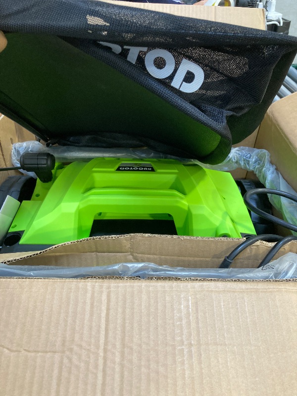 Photo 1 of 2-in-1 Electric Dethatcher and Scarifier, 13-Inch Raking & Scarifying, Turf Dethatcher & with 4-Position Height Adjustment, 14.5 gal Removable Thatch Bag for Lawn Health