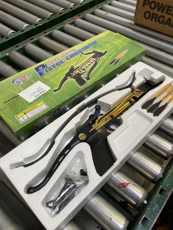 Photo 1 of ManKung 80 lbs Aluminum Frame Self Cocking Cobra Style Pistol Crossbow (80-lbs Cobra Style w/ 3 Bolts)