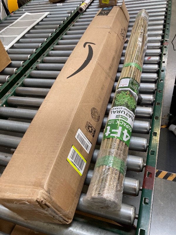 Photo 1 of 60Pcs Bamboo Stakes for Plant 4 Feet, Garden Bamboo Plant Stakes for Plants Support, Bamboo Sticks for Climbing Plants, Tomatoes, Sunflowers, Beans, Potted Plants, Trees