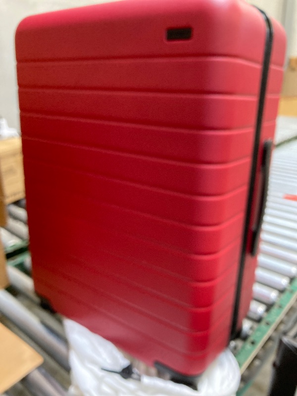 Photo 1 of Away Medium Checked Luggage, Lightweight Hard Shell Suitcase with Spinner Wheels, Durable Rolling Luggage, TSA Lock, 26 Inch, Tango Red