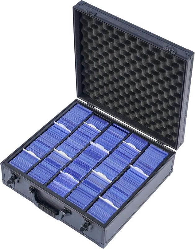 Photo 1 of D DACCKIT Toploader Storage Box with Card Dividers for 1200 3" x 4" 35pt Rigid Card Holders for Trading Cards & Sports Cards Compatible with Top Loaders & Magnetic Card Holders (Model B-1200?
