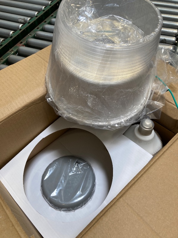 Photo 1 of 250W Equivalent Barn Light with 29W LED bulb Outdoor Dusk to Dawn Area and Flood Light with Photocell UL Listed LED Security Light for barn Garage Yard Warehouse 4000K 3300LM 120Vac Gray 1Pack