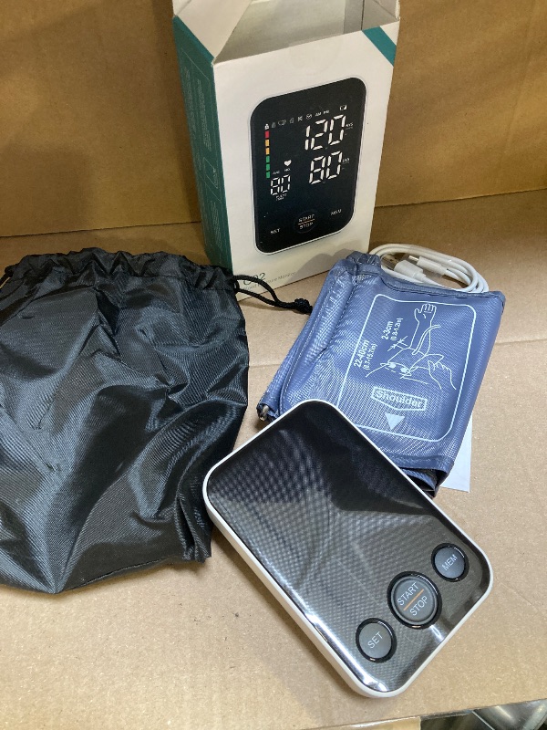 Photo 1 of Oklar Blood Pressure Monitor Upper Arm Monitors for Home Use BP Machine Sphygmomanometer with 2x120 Reading Memory Adjustable Arm Cuff 8.7"-15.7" Large Display with LED Background Light Storage Bag