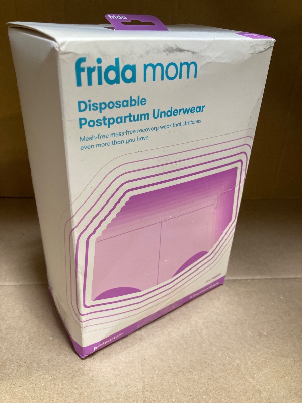 Photo 1 of Frida Mom Women's Postpartum Underwear, Disposable Boyshort Underwear, Seamless with Stretchy Support, Postpartum Essentials, Size Regular (Waist 28"-42" Stretched), 8 Count, Grey