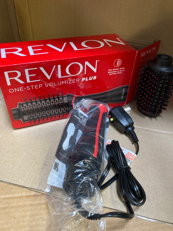 Photo 1 of REVLON One Step Volumizer PLUS Hair Dryer and Styler - More Volume, Less Damage, and More Styling Control for Easy and Fast Salon-Style Blowouts, Plus Travel Friendly (Black)