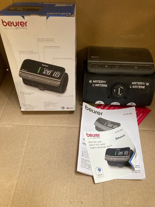Photo 1 of Beurer BM81 easyLock Automatic Upper Arm Blood Pressure Monitor, Fully Electronic Smart Cuff Without Cables, Gentle Striction Plus Fast Measurement, Bluetooth, 240 Memory Sets