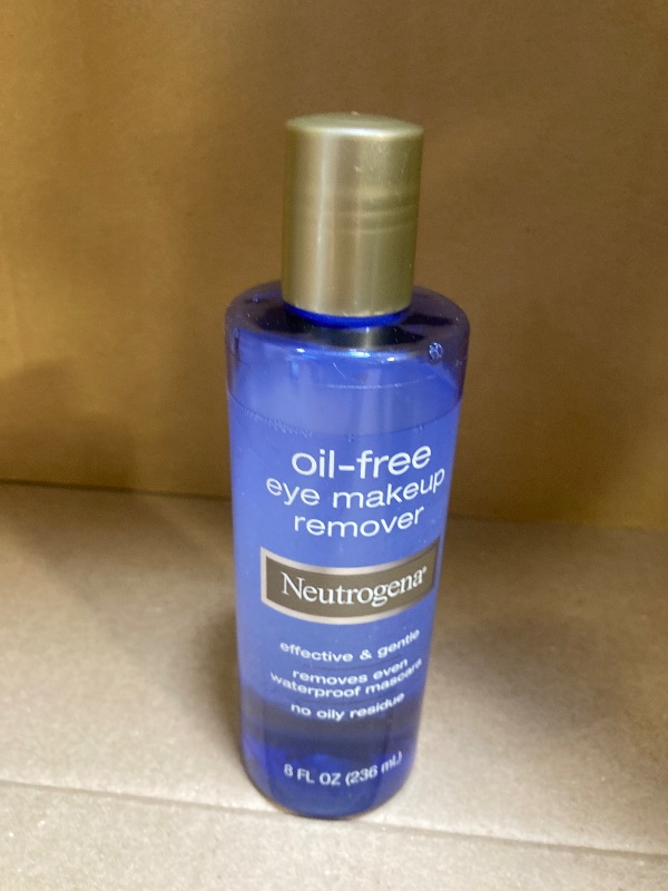 Photo 1 of Neutrogena Gentle Oil-Free Eye Makeup Remover & Cleanser for Sensitive Eyes, Non-Greasy Makeup Remover, Waterproof Mascara Remover, Dermatologist & Ophthalmologist Tested, 8 fl. oz