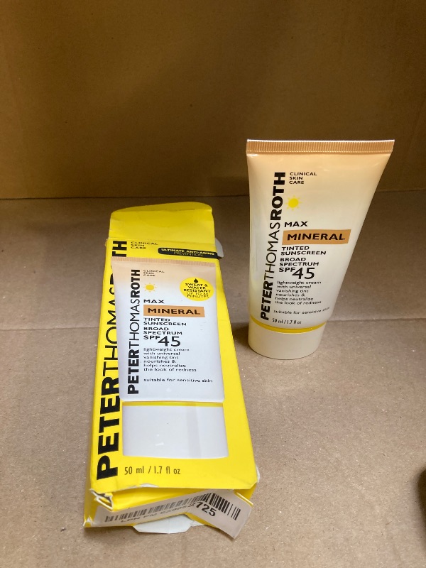 Photo 1 of Peter Thomas Roth | Max Mineral Tinted Sunscreen Broad Spectrum SPF 45 | Tinted Moisturizer with SPF, Water-Resistant Mineral Sunscreen For Sensitive Skin, 1.7 Fl Oz