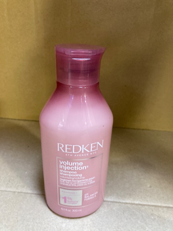 Photo 1 of Redken Volume Injection Shampoo | Lightweight Volume Shampoo For Fine Hair | Adds Volume, Lift, and Body to Flat Hair | Soft, Shiny Finish | Paraben Free