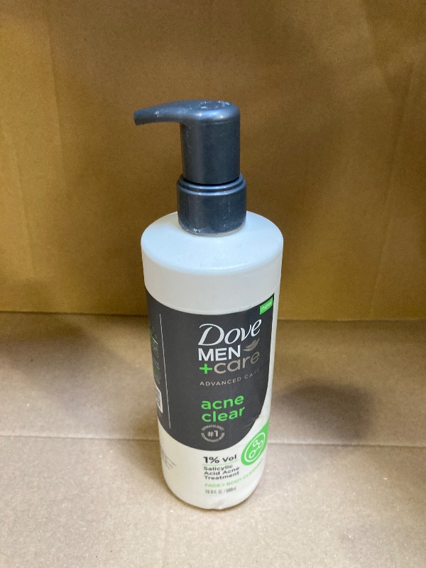 Photo 1 of Dove Men+Care Advanced Care Acne Clear Men's Cleanser All Skin, 16.9 oz