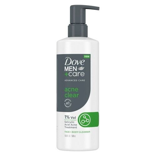 Photo 1 of Dove Men+Care Advanced Care Acne Clear Men's Cleanser All Skin, 16.9 oz