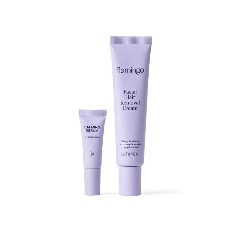 Photo 1 of Flamingo Women's Facial Hair Removal Cream with Calming Serum - 1.35 fl oz - Removes Hair from Chin, Upper Lip, and Sideburns