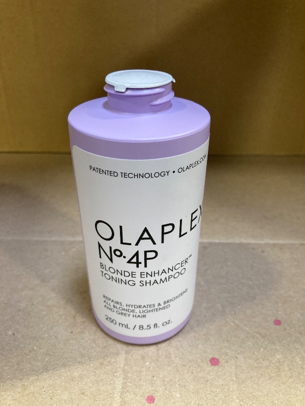 Photo 1 of Olaplex No. 4P Blonde Enhancer Purple Toning Shampoo, Repairs, Hydrates, & Brightens All Blonde, Lightened, & Grey Hair, 8.5 fl oz