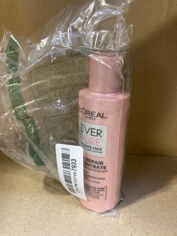 Photo 1 of L'Oreal Paris Sulfate Free Bond Repair Pre Shampoo Treatment, Hair Repair for Colored, Bleached or Damaged Hair, EverPure, 5.1 Fl Oz