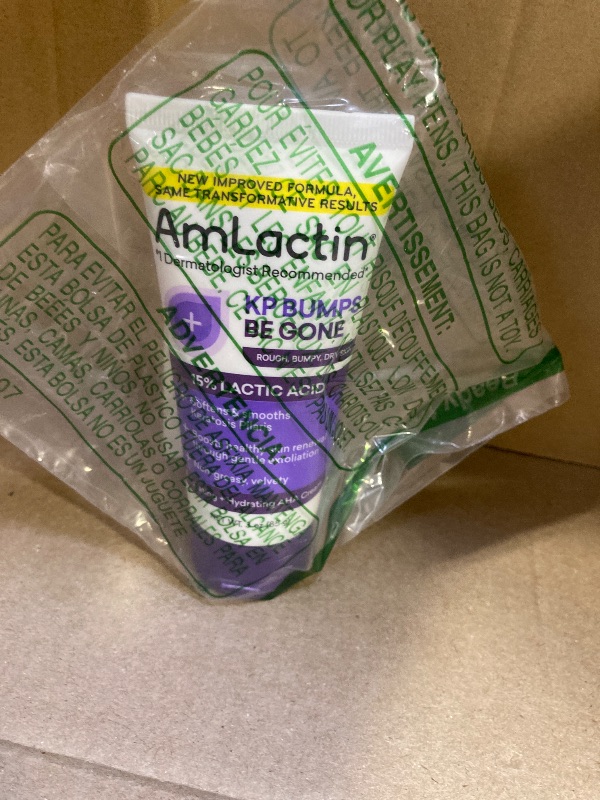 Photo 1 of AmLactin KP Bumps Be Gone - 3 oz Keratosis Pilaris Moisturizing Cream with 15% Lactic Acid - Exfoliator and Moisturizer for Dry, Rough and Bumpy Skin (Packaging May Vary)