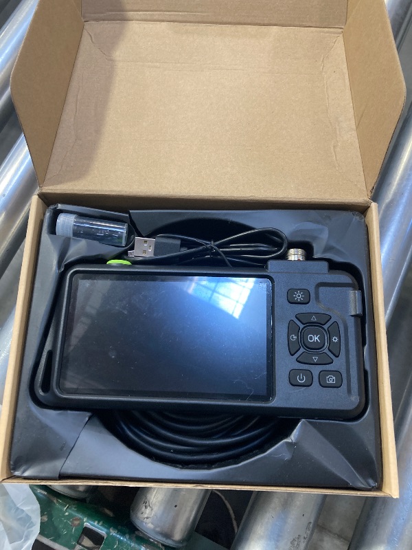 Photo 1 of Triple Lens 1080P Borescope with 50FT Semi-Rigid Cable, 5" IPS Screen Endoscope Camera with Lights, 1080P Industrial Borescope with 32G Storage Card,IP67 Waterproof Drain Camera