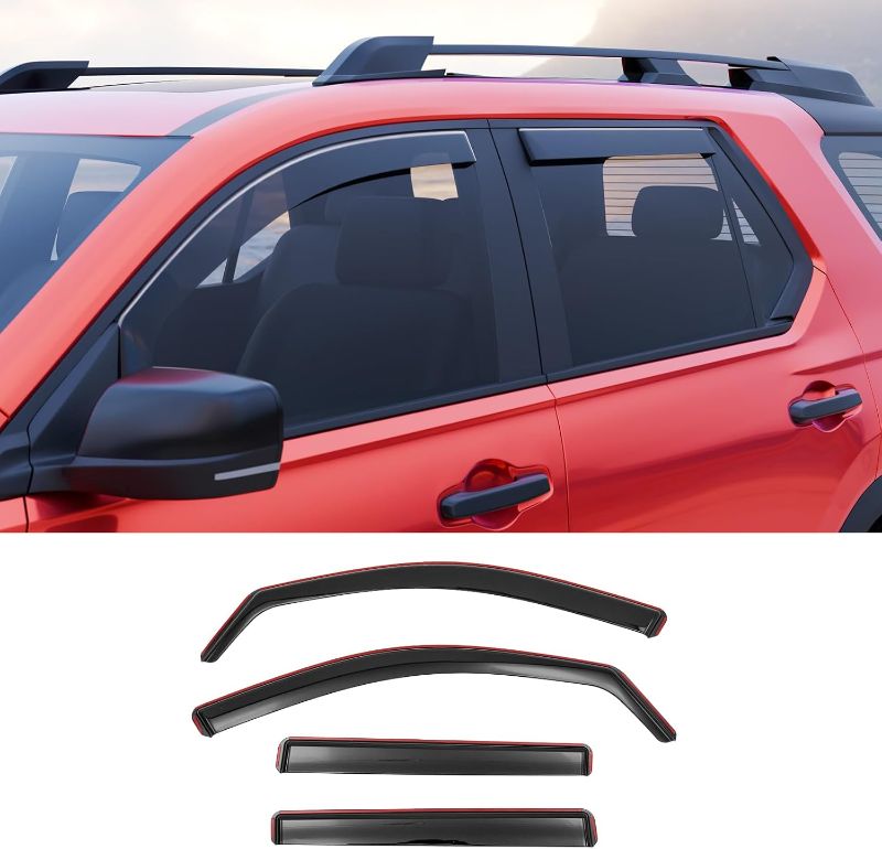 Photo 1 of Visor Rain Guards Compatible with 2025 Honda Passport (Not for 2026) Front and Rear in-Channel Window Visors Wind Deflectors Weather Shield for 2025 Passport 4PCS Accessories
