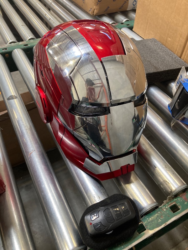 Photo 1 of Helmet Man MK5 1:1 Cosplay Mask Electronic Open/Close Voice Control for Adult Superhero Movie Role-Playing Helmet Touch Sensor
