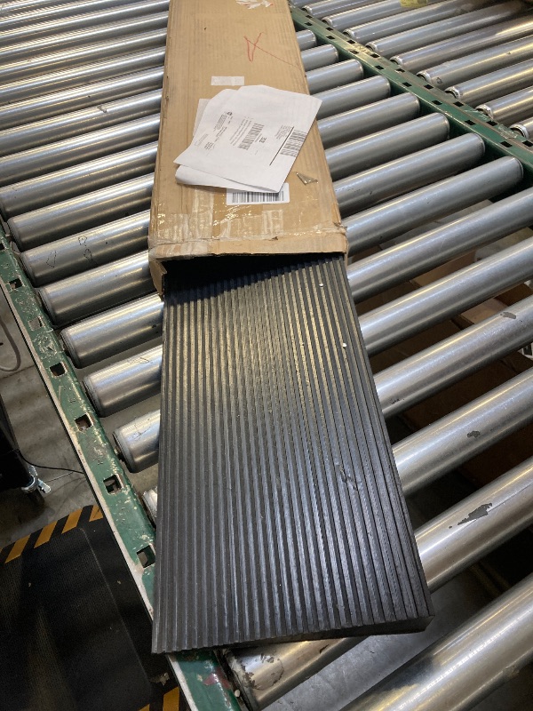 Photo 1 of 1" Rise Threshold Ramps for Doorways, 2000 Lbs Load Capacity, 35.5" Wide Natural Rubber Power Wheelchair Ramp is Adjustable and Cuttable for Doorways, Curb, Sweeper, Power Scooters, Bathroom
