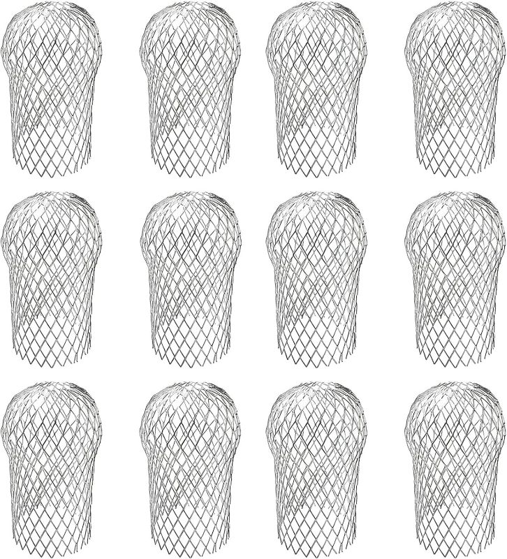Photo 1 of 12 Pack Gutter Guards, Gutter Downspout Guard, Expand Aluminum Gutter Guard Strainer Filter, Gutter Downspout Protectors, Stops Blockage Leaves Debris (3.5 Inch)
