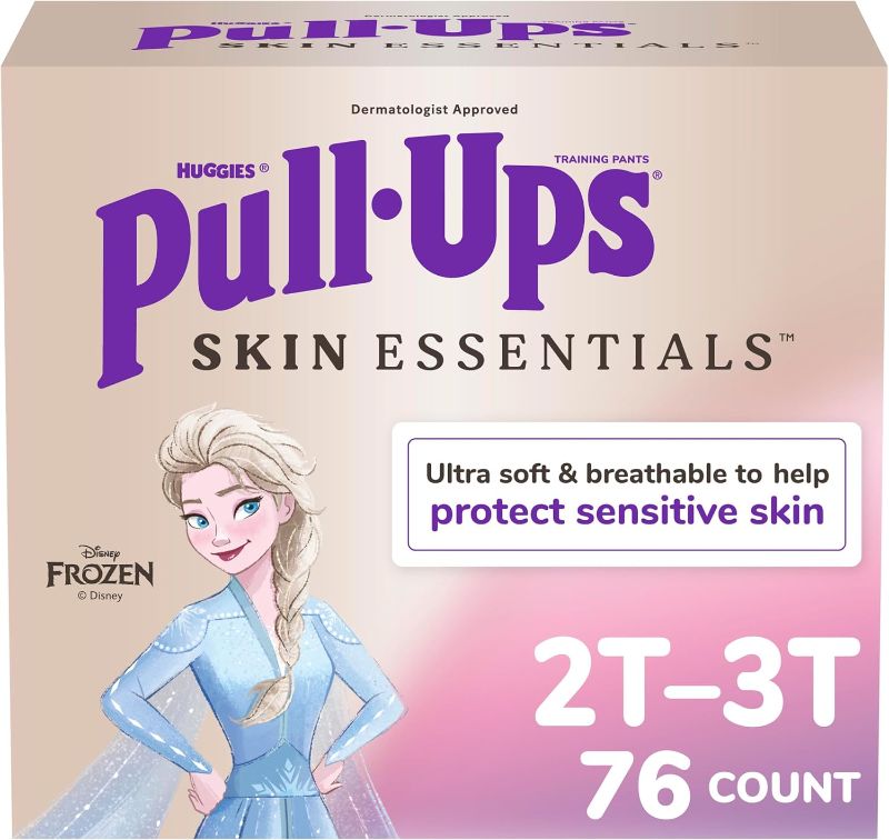 Photo 1 of Pull-Ups Girls' Skin Essentials Potty Training Pants, Training Underwear, 2T-3T (16-34 lbs), 76 Ct
