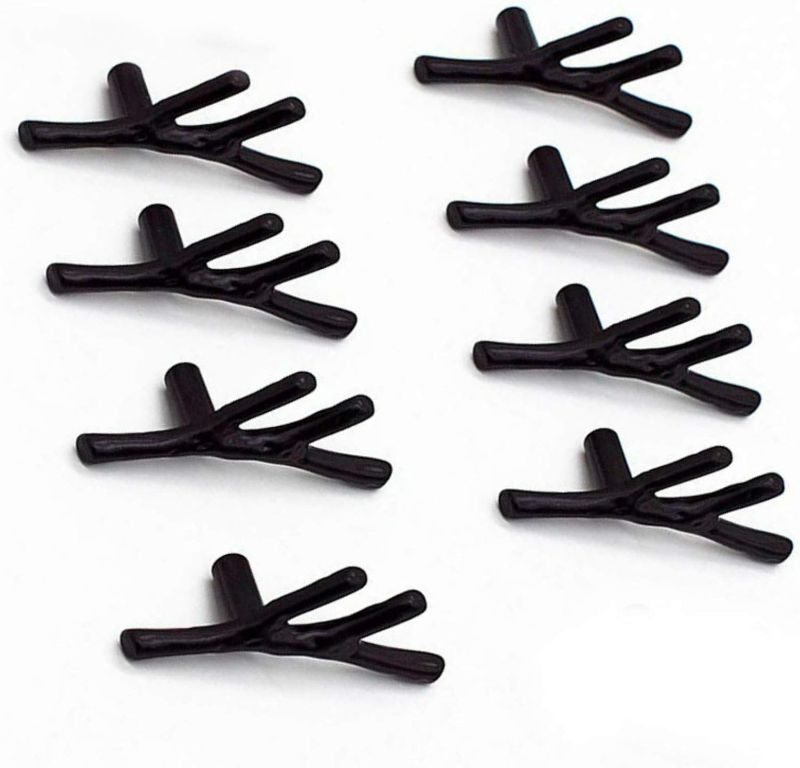 Photo 1 of 8 Pack Twig Branch Antique Cabinet Knobs - Zinc Alloy Vintage Rustic Tree Drawer Pull Handles for Farmhouse Cabin Mountain House Kitchen Cupboard Dresser Wardrobe Closet (Black)
