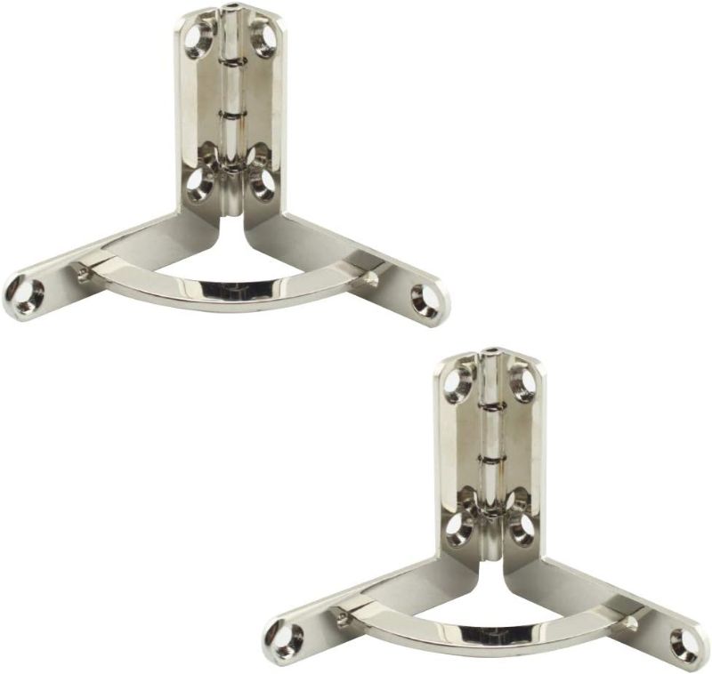 Photo 1 of Zinc Alloy Box Hinge Cigar Case Furniture Hardware 90 Degree Folding Support Hinge for Jewelry Wine Wooden Box Connect Mount Silver Hinges 2 pcs (Silver)

